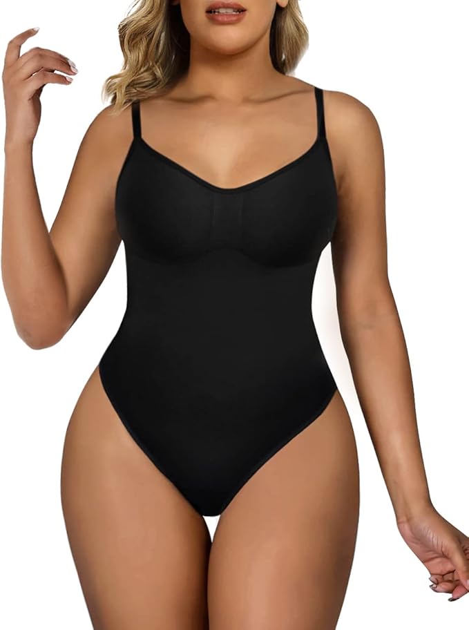 SHAPERX Women's Shapewear Bodysuit Tummy Control Body Shaper Seamless Sculpting Snatched Waist Body Suit